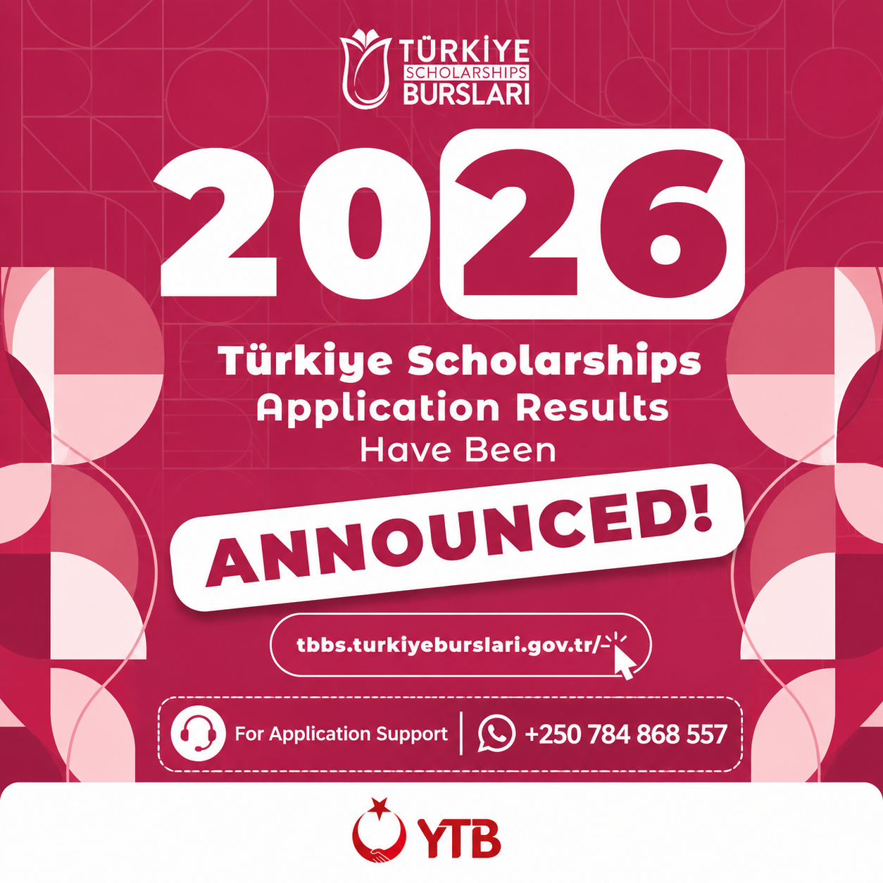 Türkiye Scholarships 2026 Results Announced: Check Your Result