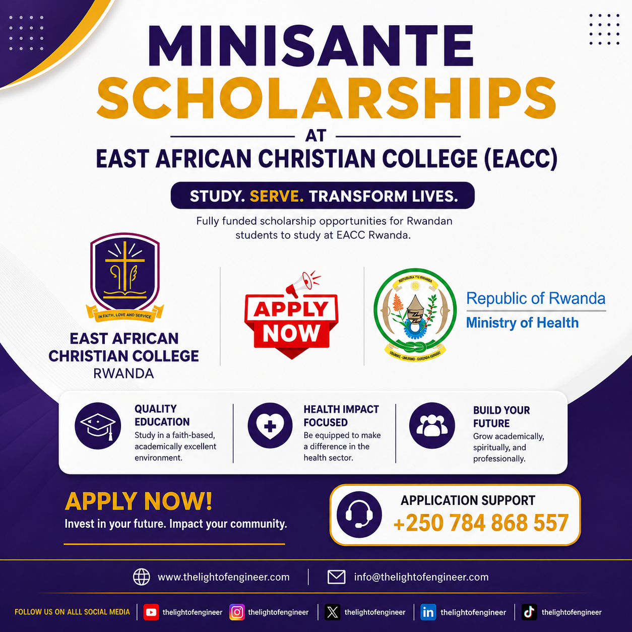 EACC MINISANTE Scholarships 2026/2027 | Nursing & Midwifery